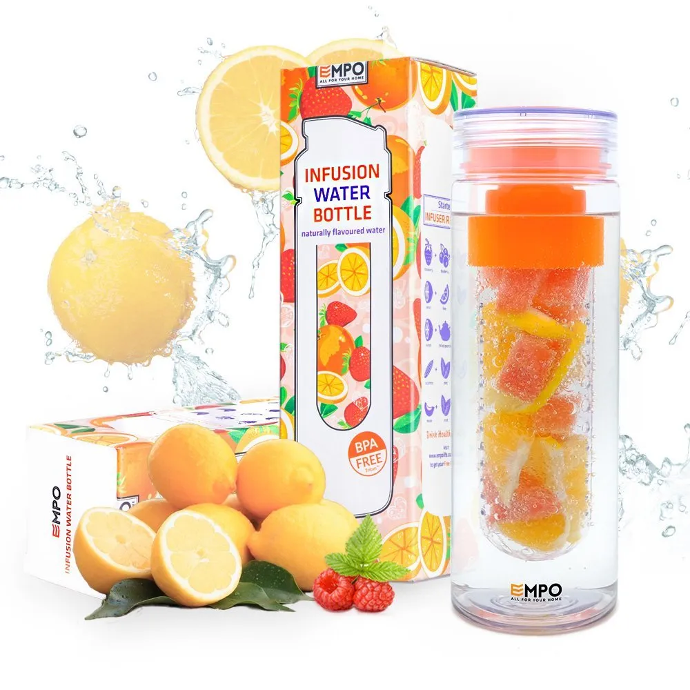 Fruit Infuser Water Bottle 27oz - Orange