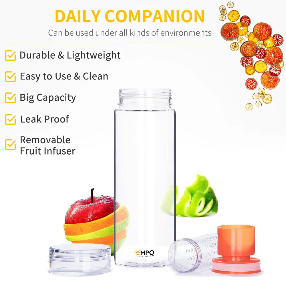 Fruit Infuser Water Bottle 27oz - Orange - Image 3