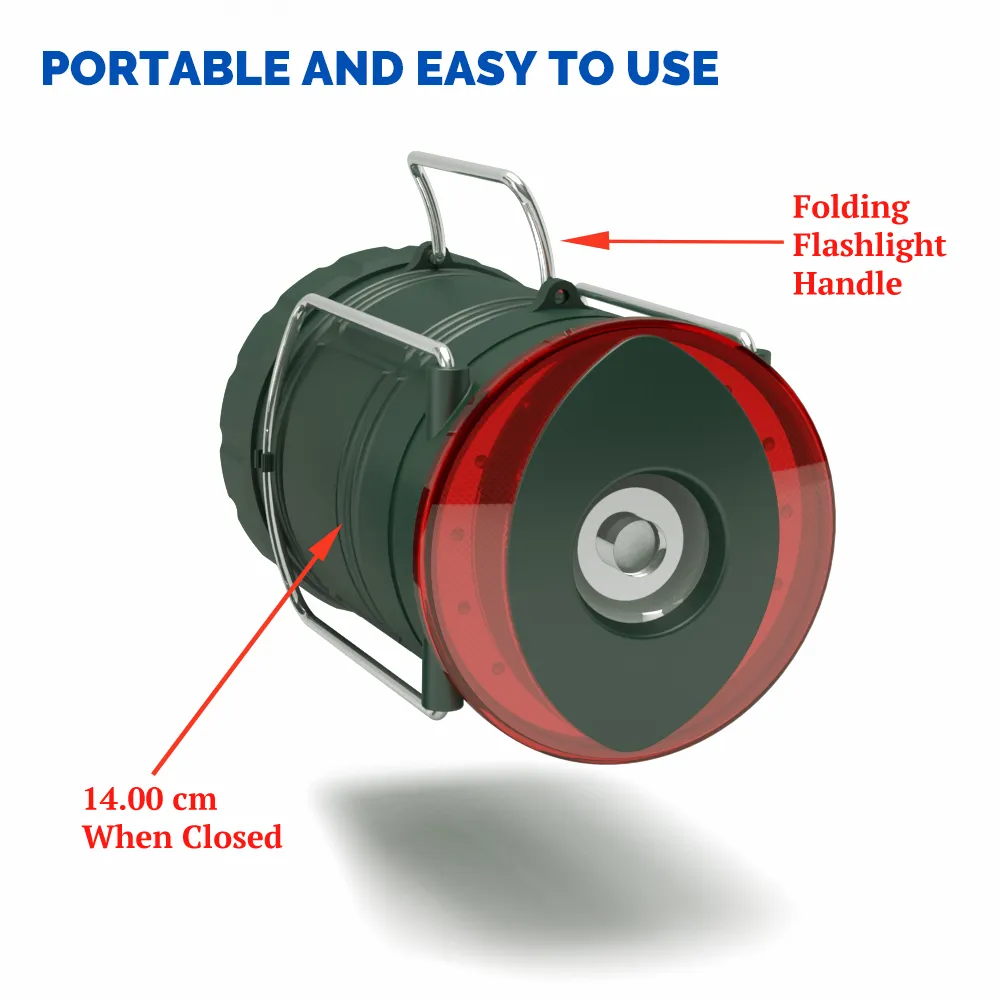 LED Camping Lantern Portable Hanging Flashlight - Magnetic Lantern, Torch and Beacon in One - Image 4