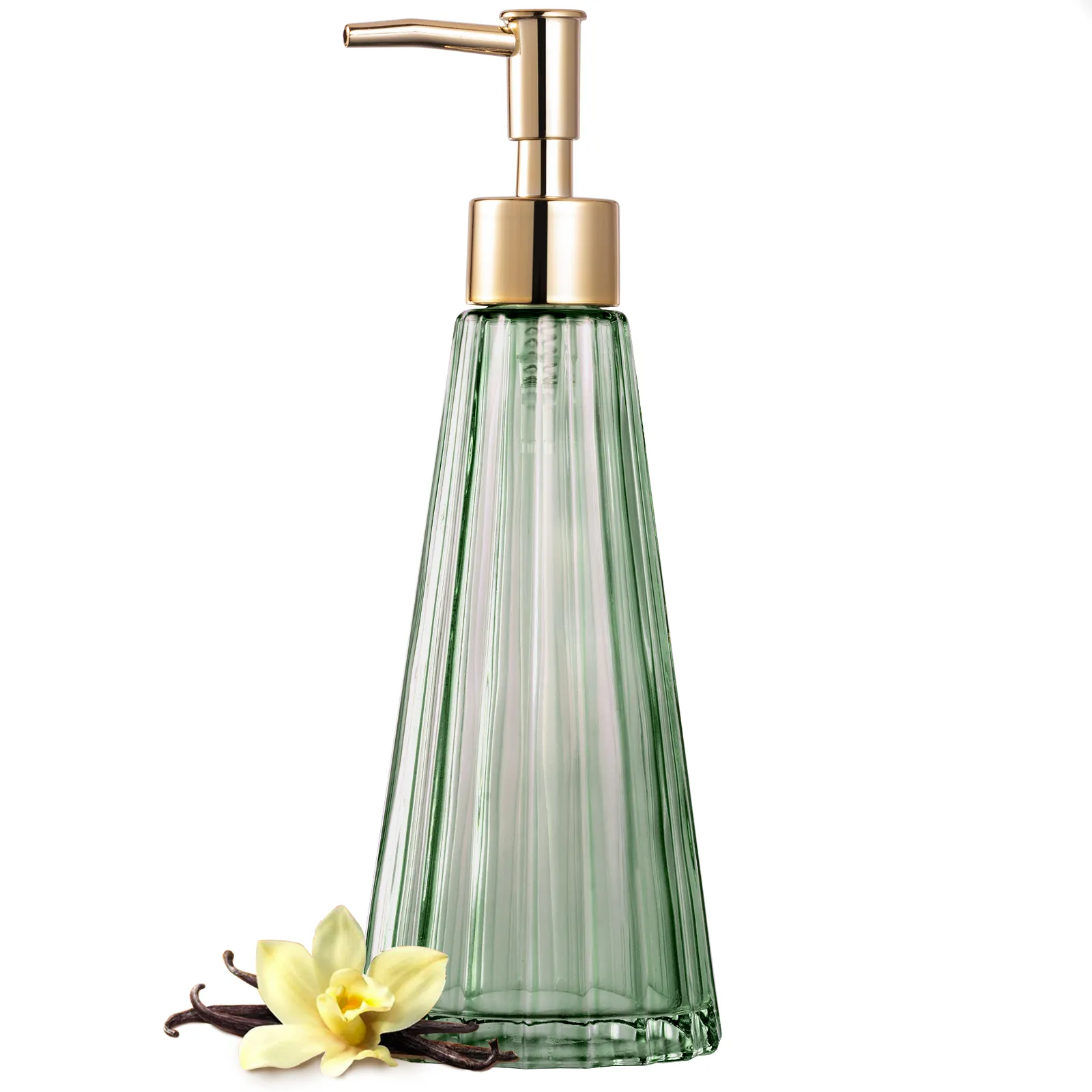 EMPO Vintage Elegant Glass Soap Dispenser, Liquid Soap / Sanitizer / Shampoo Bottle with Pump, Rustic Farmhouse Decor Hand Soap Dispenser Bathroom Accessories (Brown) - Image 16